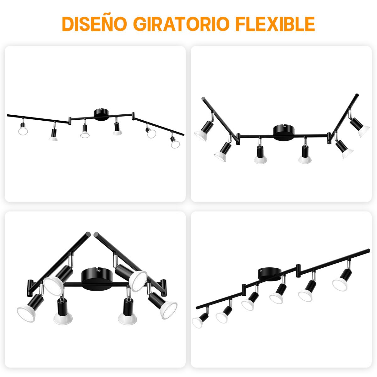 HALMAN - Estructura Decorativa 6 Puntos Ajustable Diseño Industrial