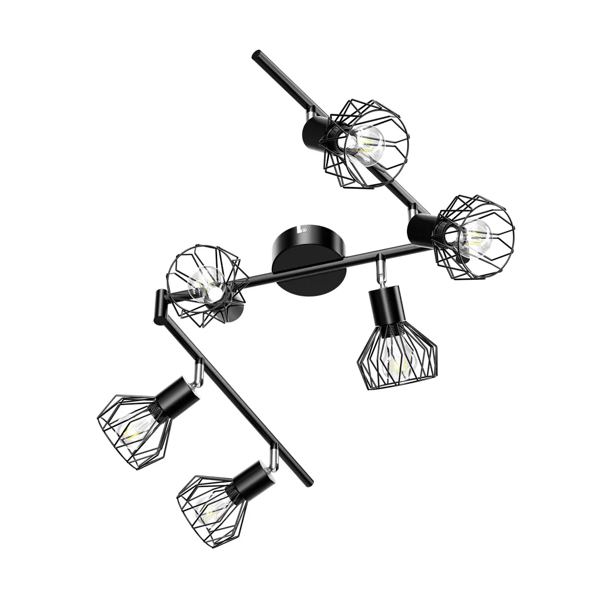 HALMAN - Estructura de Techo Articulada 6 Puntos Diseño Diamante Negro