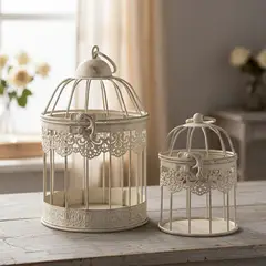BRIC - Jaulas Decorativas De Metal Beige