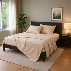 ARMONIA - Sábanas Beige Elegantes 800 Hilos Super King