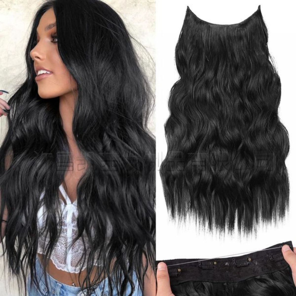 TIOZONEY - Peluca de forma ondulada