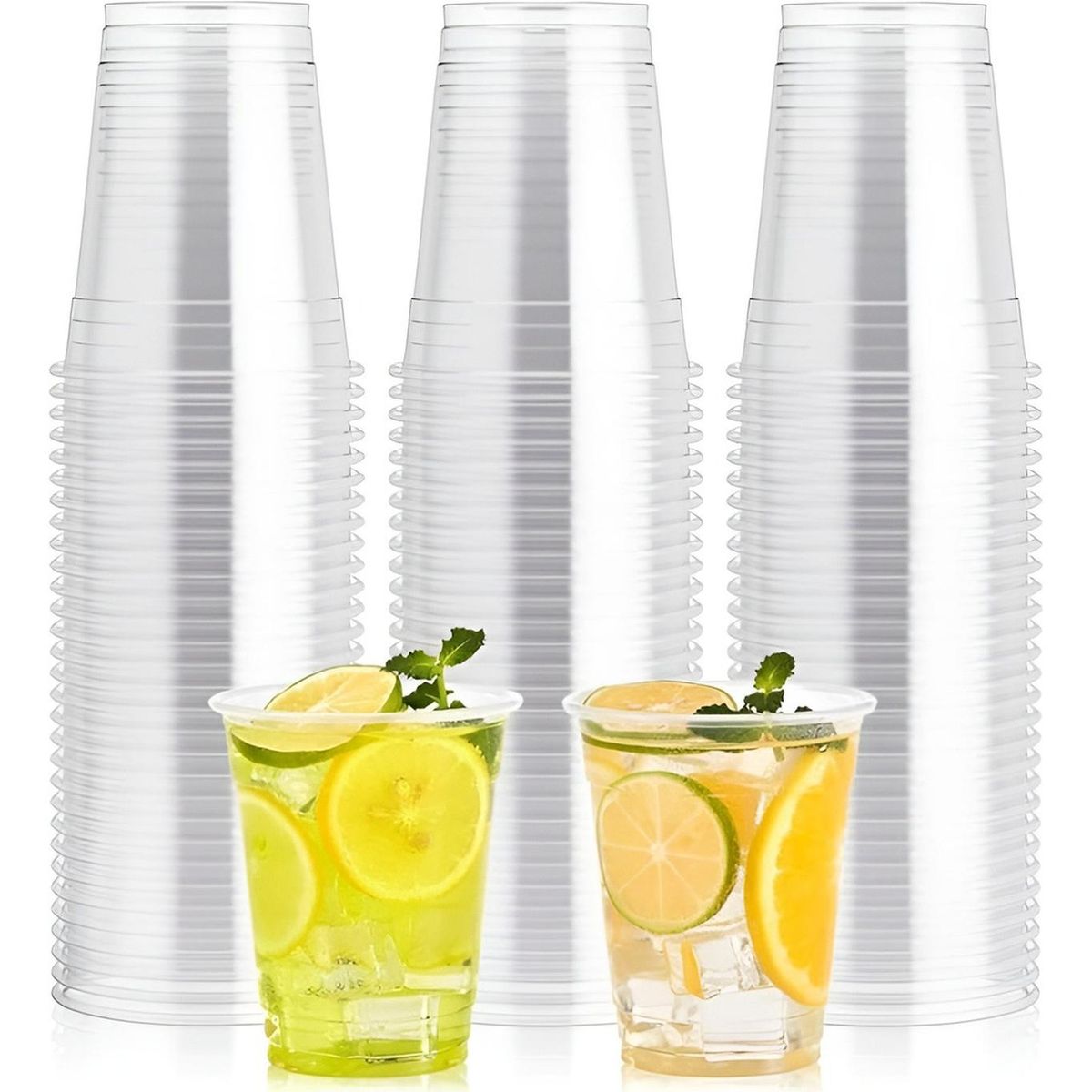PASTELERIUSCL - 100 Vaso Desechable Plastico Vaso 13oz Vasos Plasticos 400ml Desechables Vasos Para Bebidas Juego