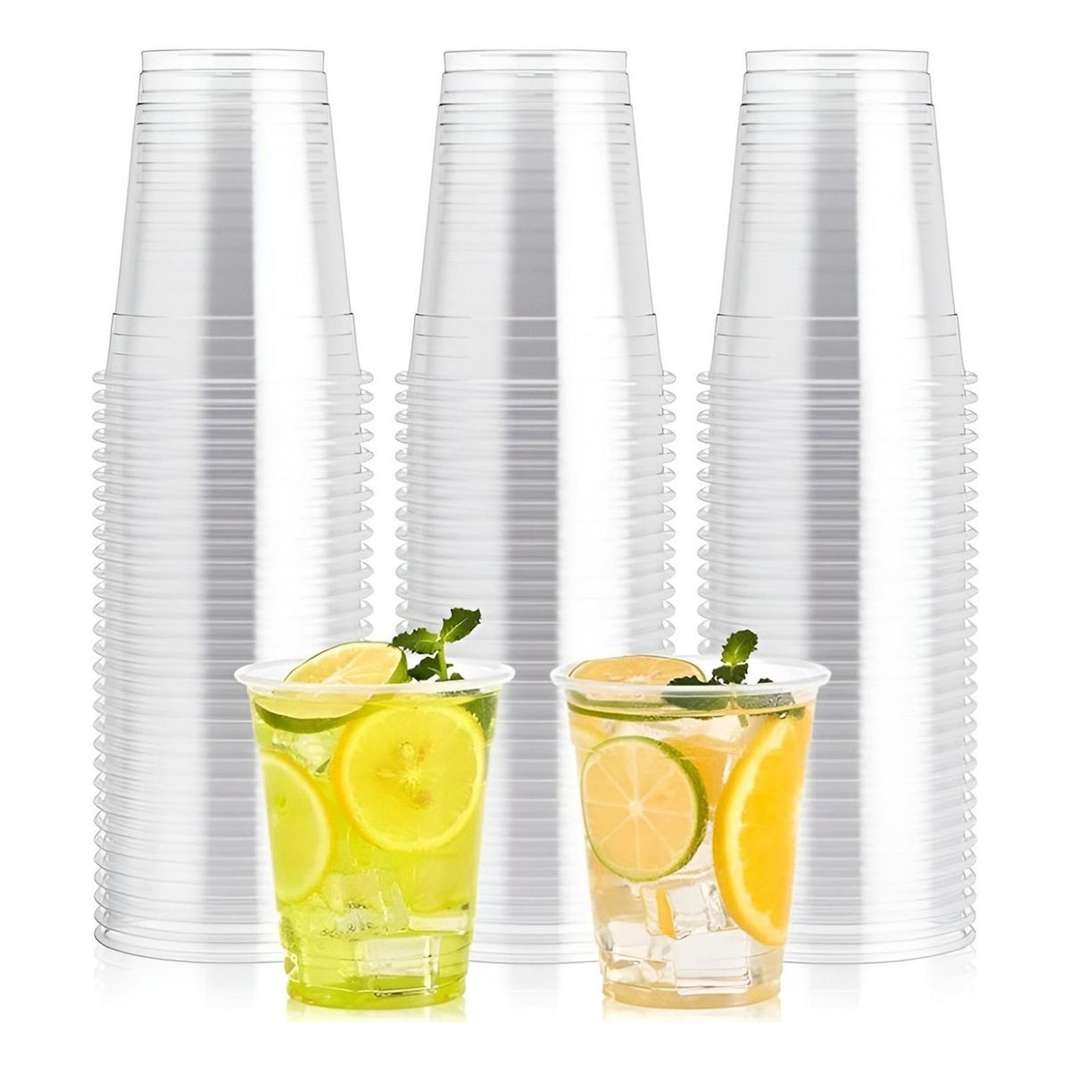 PASTELERIUSCL - 100 Vaso Desechable Plastico Vaso 13oz Vasos Plasticos 400ml Desechables Vasos Para Bebidas Juego