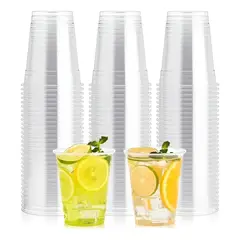PASTELERIUS - 100 Vaso Desechable Plastico Vaso 13oz Vasos Plasticos 400ml Desechables Vasos Para Bebidas Juego