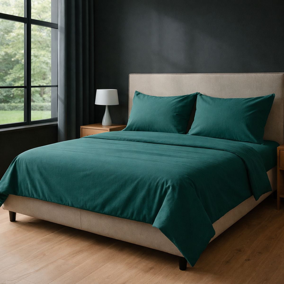 ARMONIA - Sábanas Verde 800 Hilos Algodón 15 Plaza