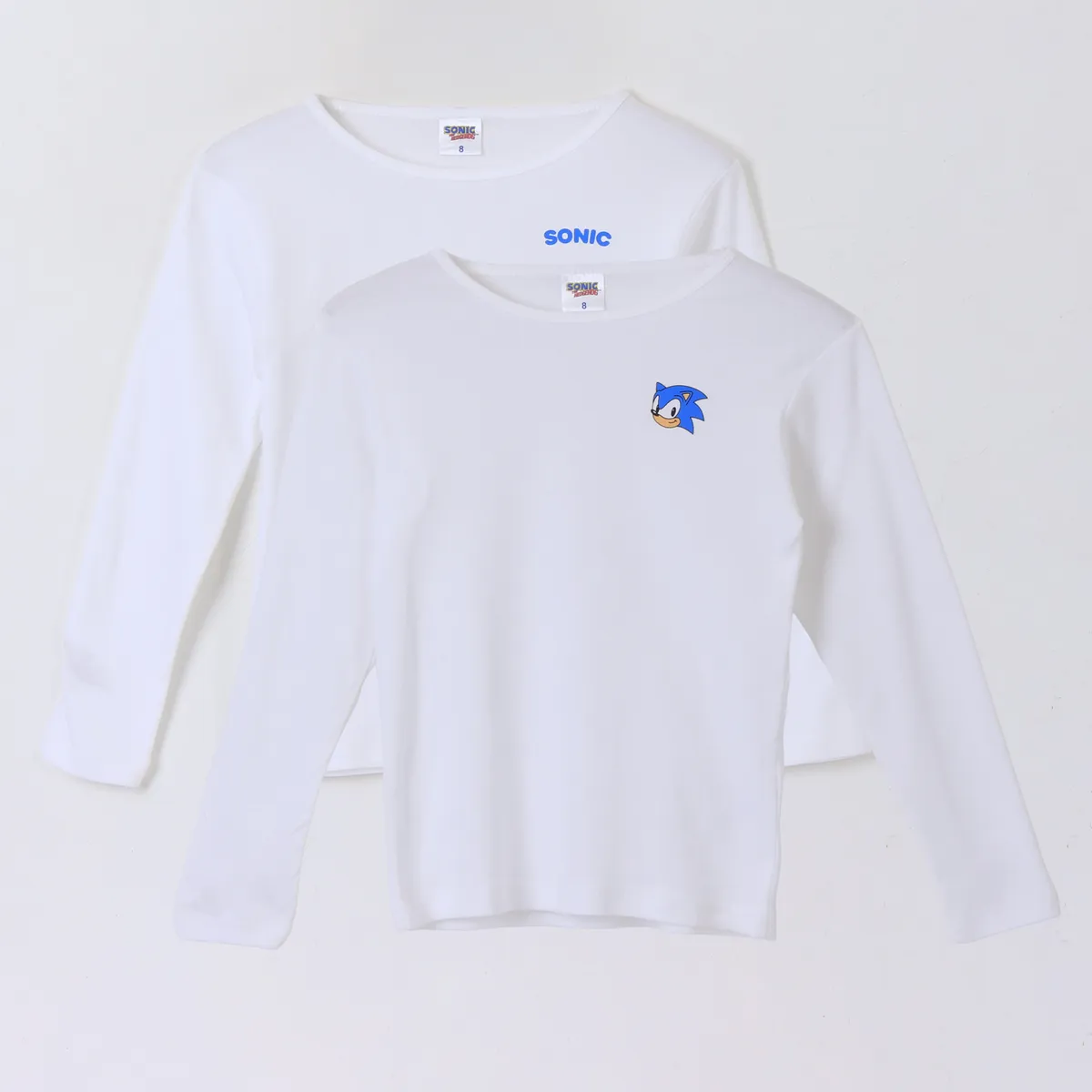 SONIC - Bipack Camiseta Niño Manga Larga Blanco Sonic