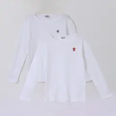 MARVEL - Bipack Camiseta Escolar Niño Manga Larga Blanco