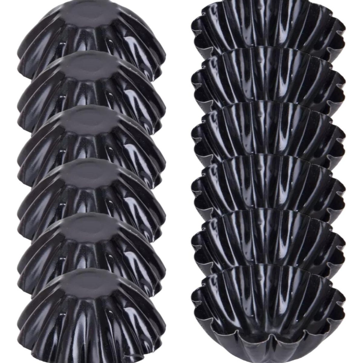 PASTELERIUSCL - X24 Moldes Oscuros Mini Tarta 4,5 Cm Moldes Aluminio 4,5cm Molde Mini Tartaleta Molde Aluminio Molde
