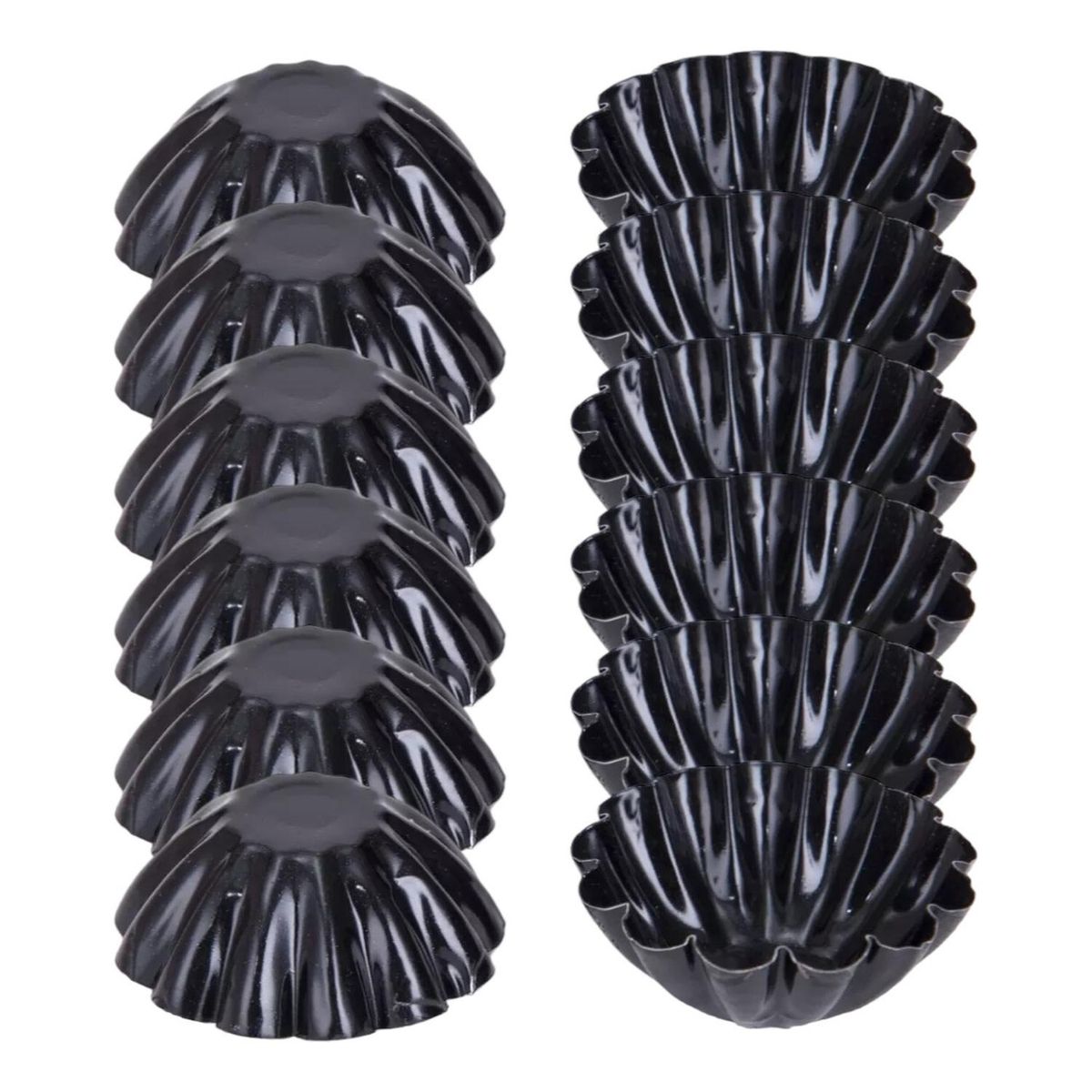 PASTELERIUSCL - X24 Moldes Oscuros Mini Tarta 4,5 Cm Moldes Aluminio 4,5cm Molde Mini Tartaleta Molde Aluminio Molde