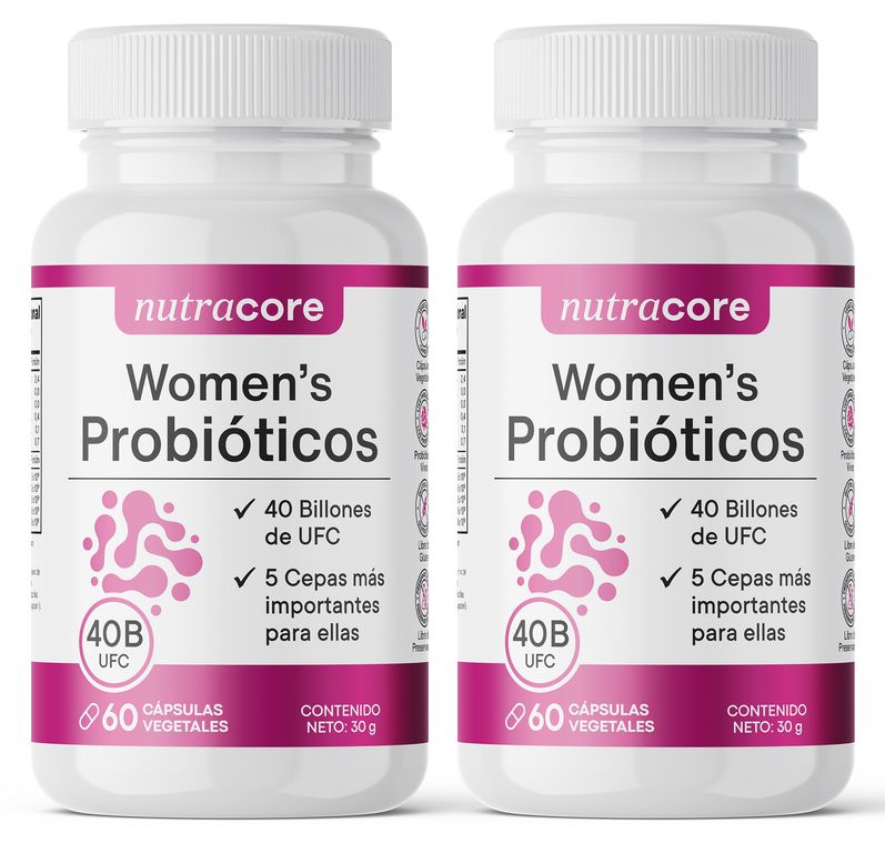 NUTRACORE Probiótico Mujer 40 Billones - Pack 2x60 Cápsulas Vegetales ...