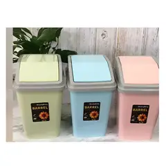 GENERICO - Basurero Plástico Con Tapa Vaivén Para Cocina Baño Oficina