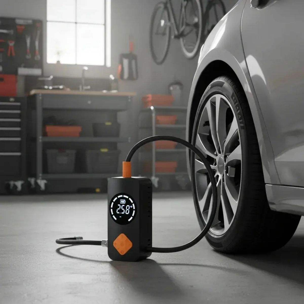 GENERICO - Inflador Neumaticos 150 Psi Inalambrico Digital Pantalla Lcd Auto Moto Bici Balon Pro FIGOIMPORT