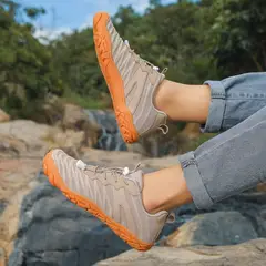 TIOZONEY - Zapatos de montaña antideslizantes para exteriores-Café