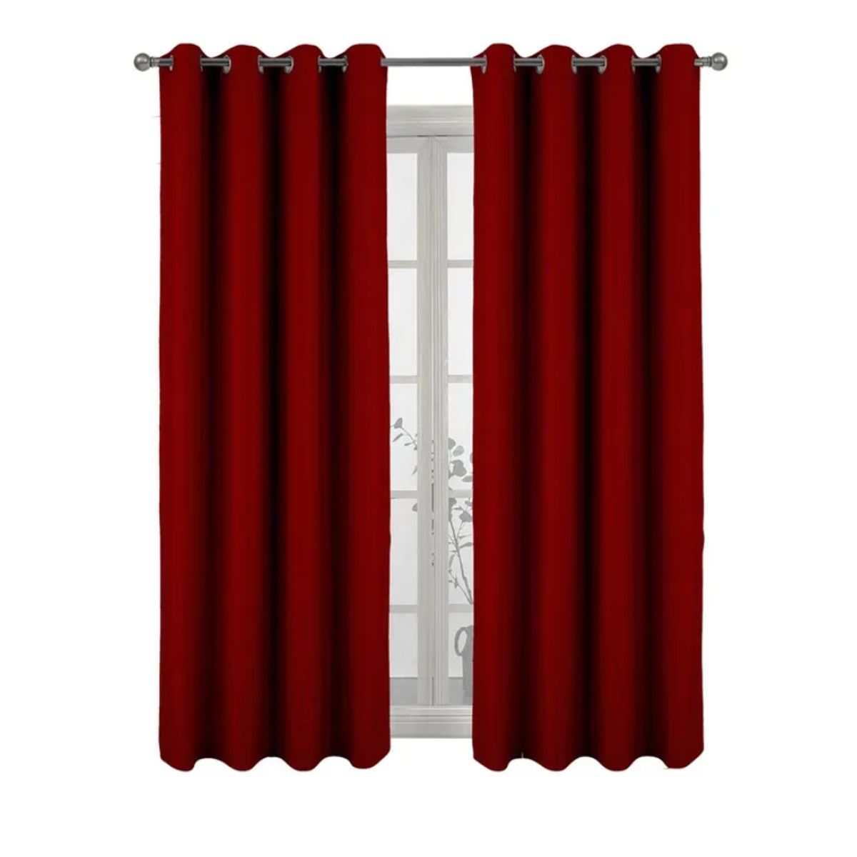 OKAY - Cortinas Bumbu Liso Hogar 2 Paños 140x220 Cm