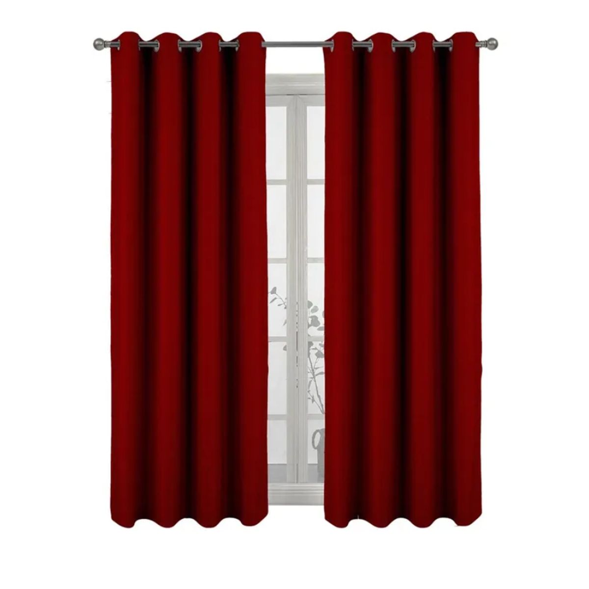 OKAY - Cortinas Bumbu Liso Hogar 2 Paños 140x220 Cm