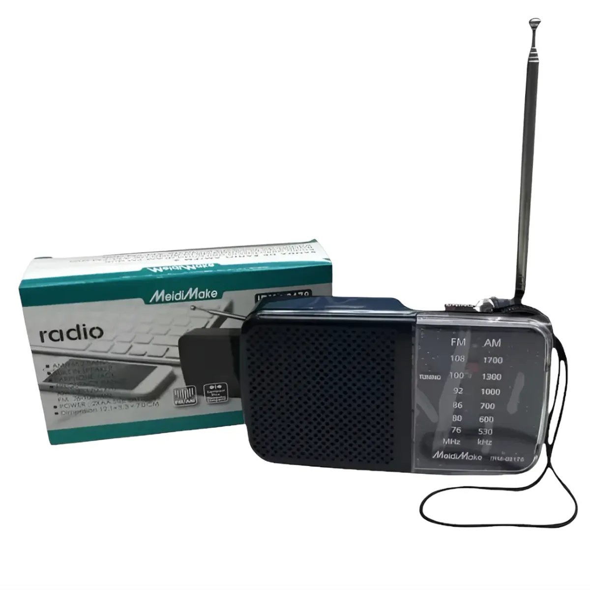 IRM - Radio Portatil De Mano A Pilas Fm Am Irm-03178 Negro