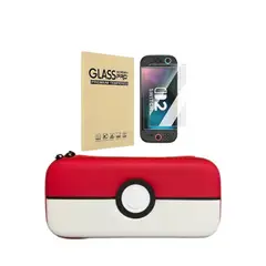 GENERICO - Estuche Compatible N Switch 2 Rojo-Blanco + Mica