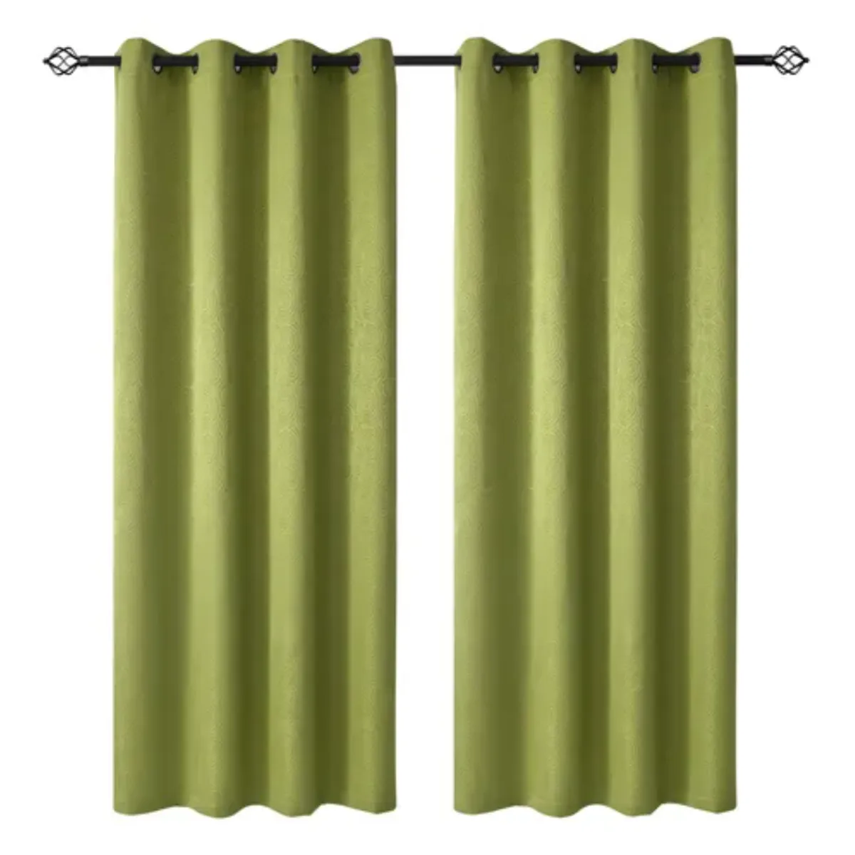 OKAY - Cortinas Bumbu Liso Hogar 2 Paños 140x220 Cm