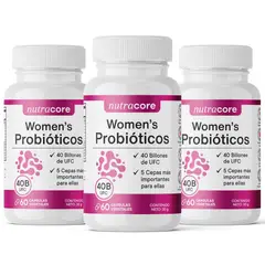 NUTRACORE - Probiótico Mujeres 40 Billones - Pack 3 Meses -