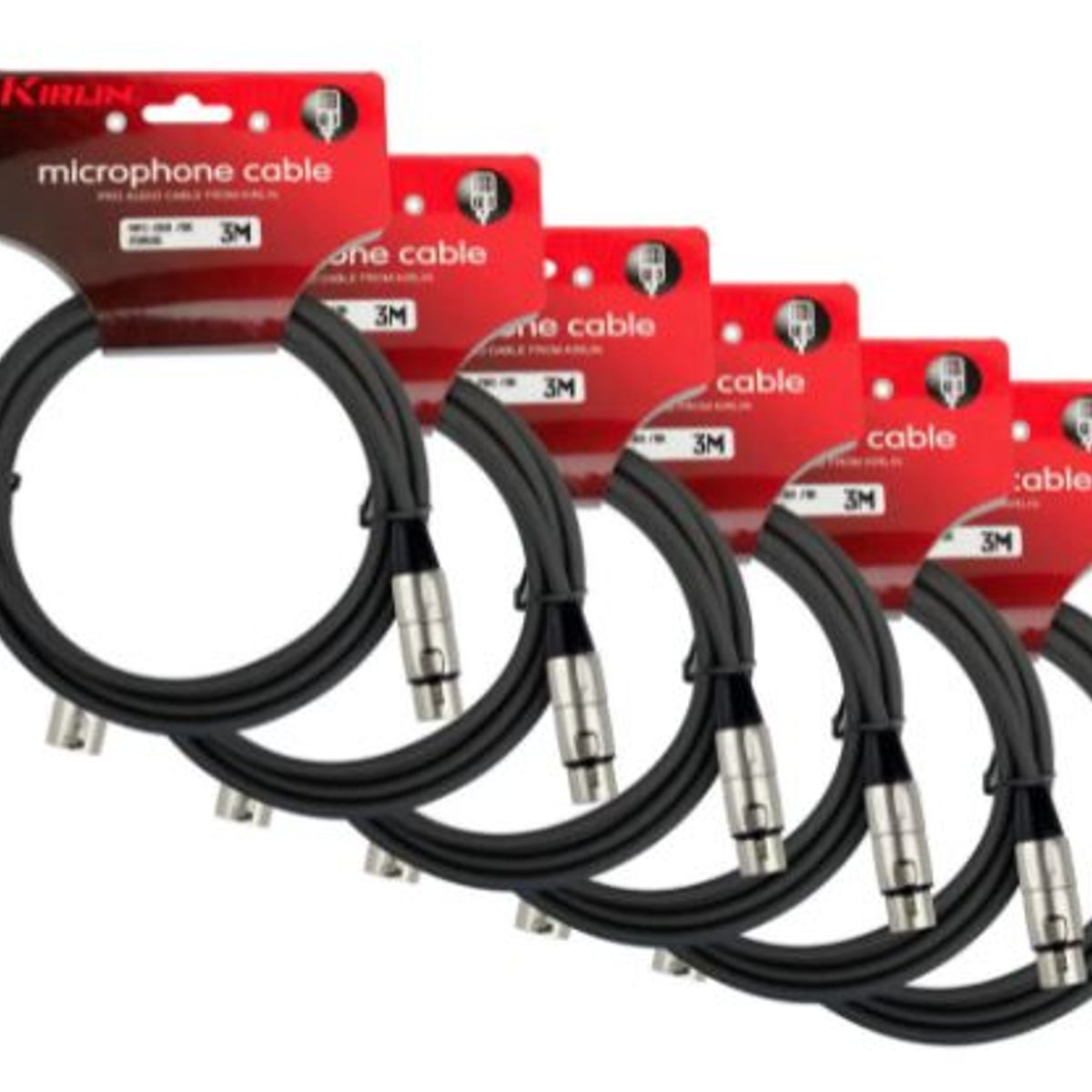 KIRLIN - Pack 6 cableMicrofonoSeriecXlr3M Mpc6-280-3