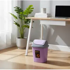 GENERICO - Basurero Plástico con Tapa Vaivén para Cocina Baño Oficina