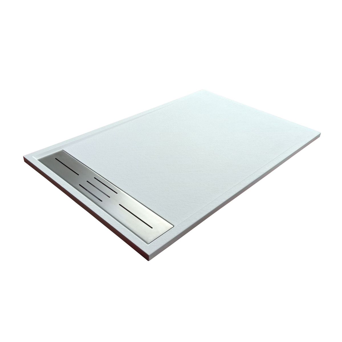 GENERICO - Receptaculo de ducha Blanco 100X70 Altura 3cm  Textura Piedra Artificial