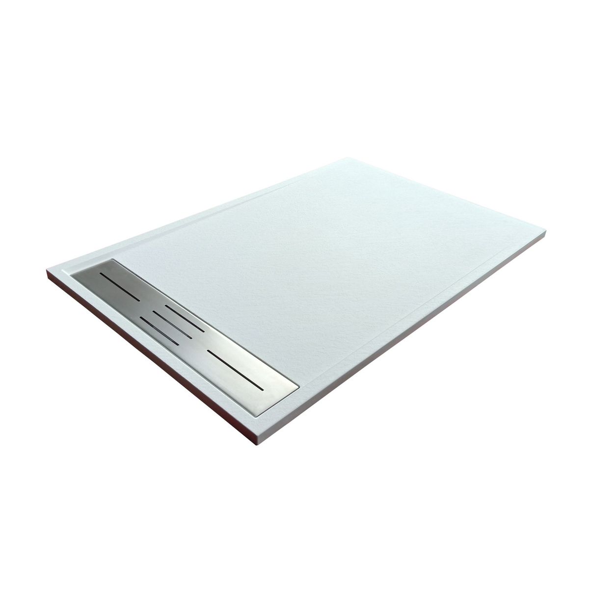 GENERICO - Receptaculo de ducha Blanco 100X70 Altura 3cm  Textura Piedra Artificial