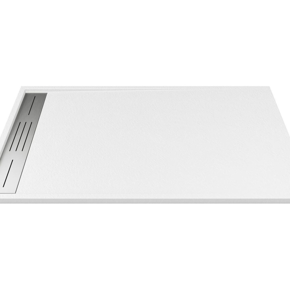 GENERICO - Receptaculo de ducha Blanco 100X70 Altura 3cm  Textura Piedra Artificial