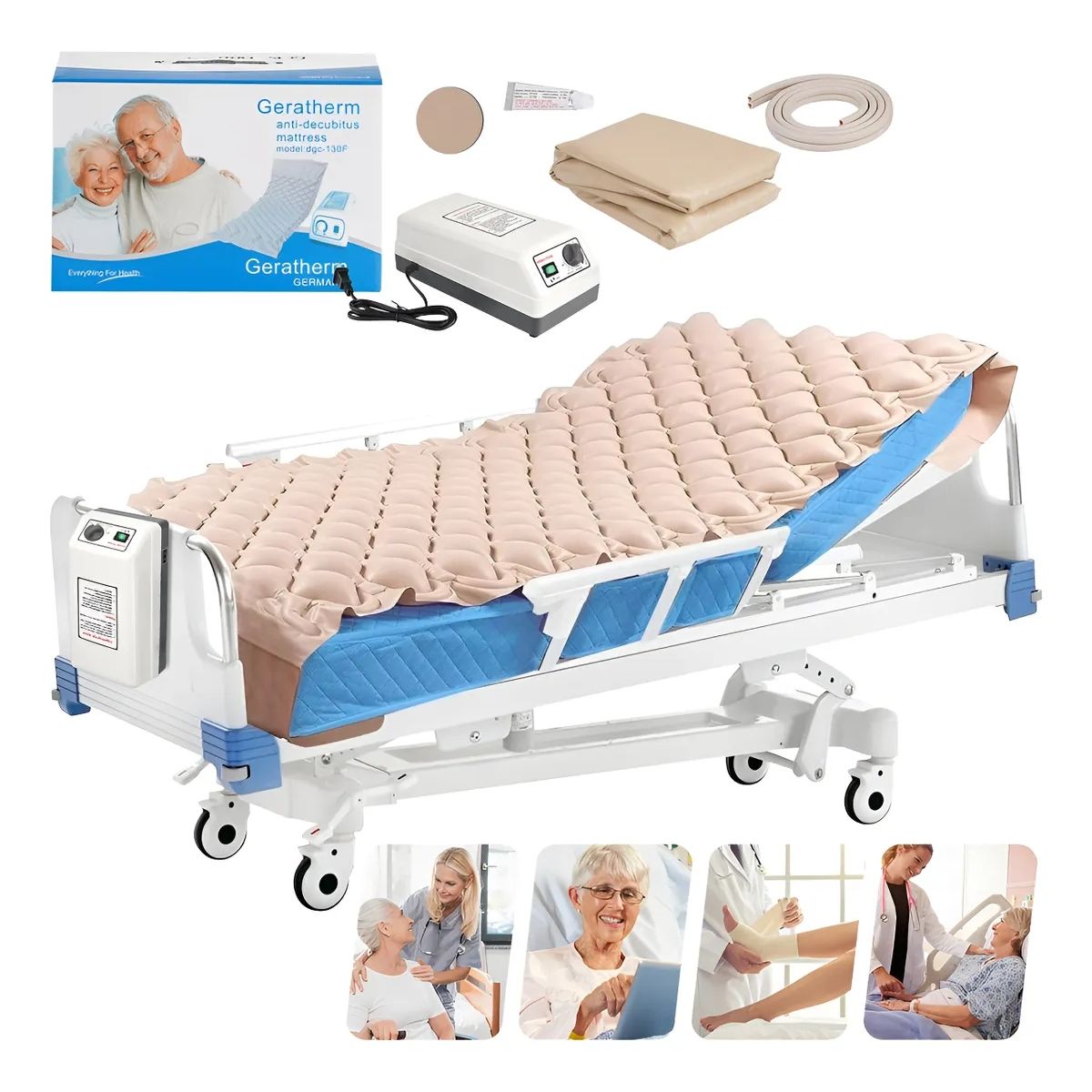 IRM - Colchon Antiescaras Aire Presion Alterna Antillagas Clinico Paciente Con Compresor Figoimport