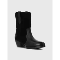 HUSH PUPPIES - Bota Cuero Mujer Denvera Negra
