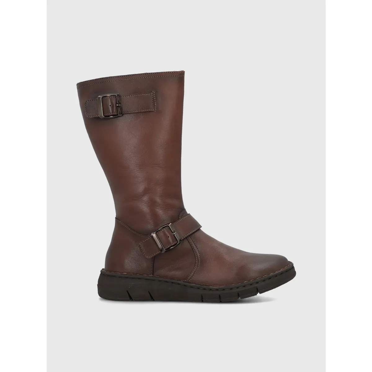 HUSH PUPPIES - Bota Cuero Mujer Mildre Café HUSH PUPPIES