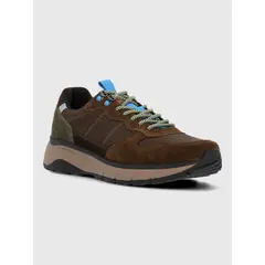 HUSH PUPPIES - Zapatilla Cuero Hombre Lux Café