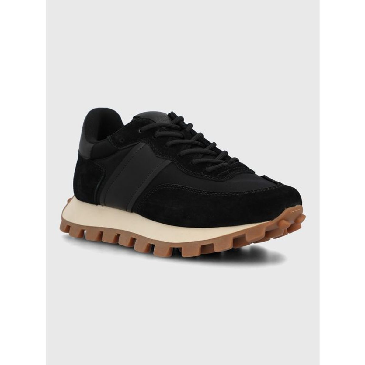 HUSH PUPPIES - Zapatilla Cuero Mujer Janet Negro HUSH PUPPIES