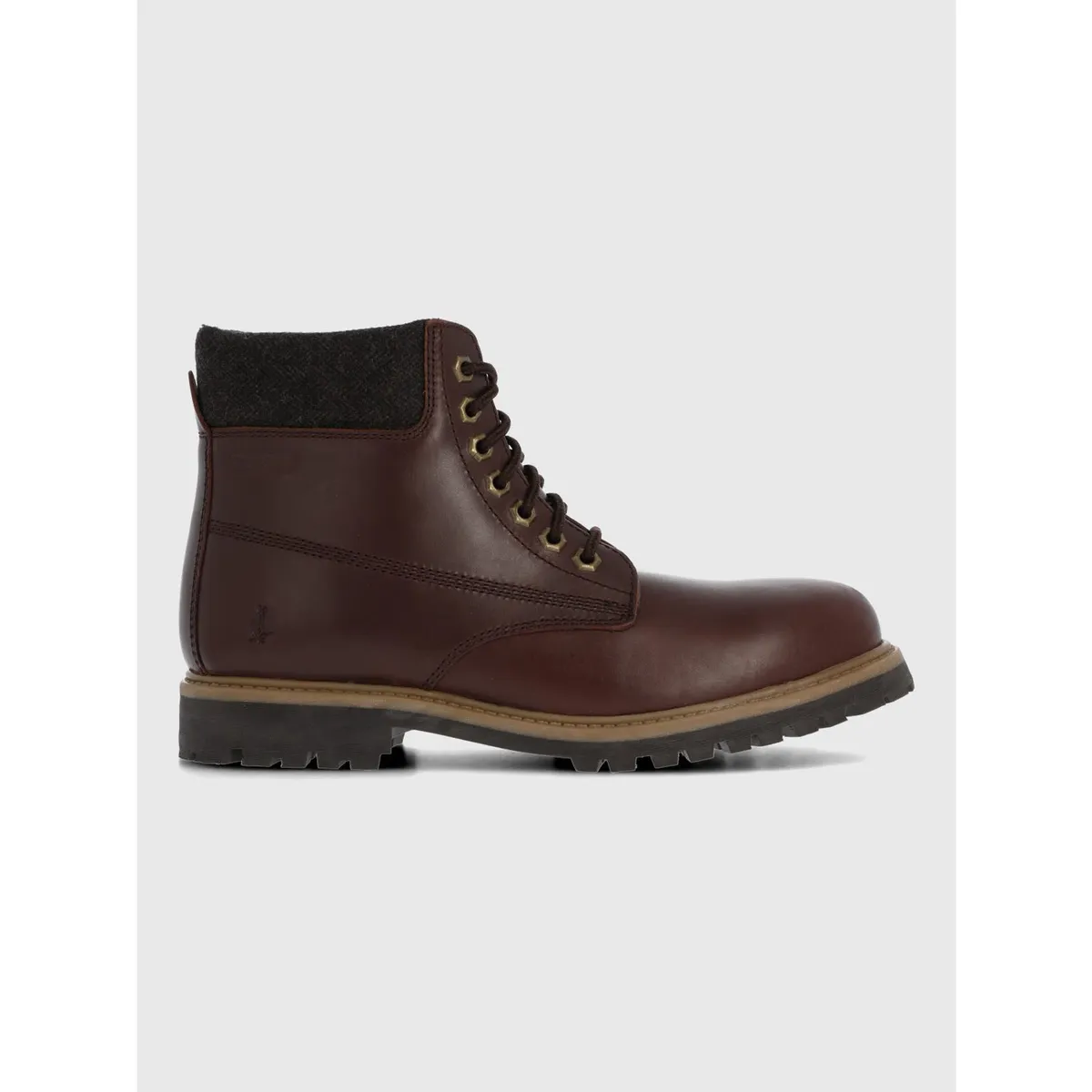HUSH PUPPIES - Botin Cuero Hombre Negam Burdeo HUSH PUPPIES