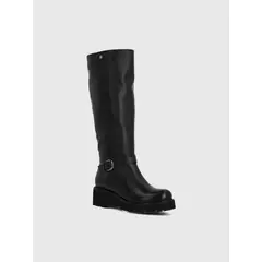 HUSH PUPPIES - Bota Cuero Mujer Blisda Negra