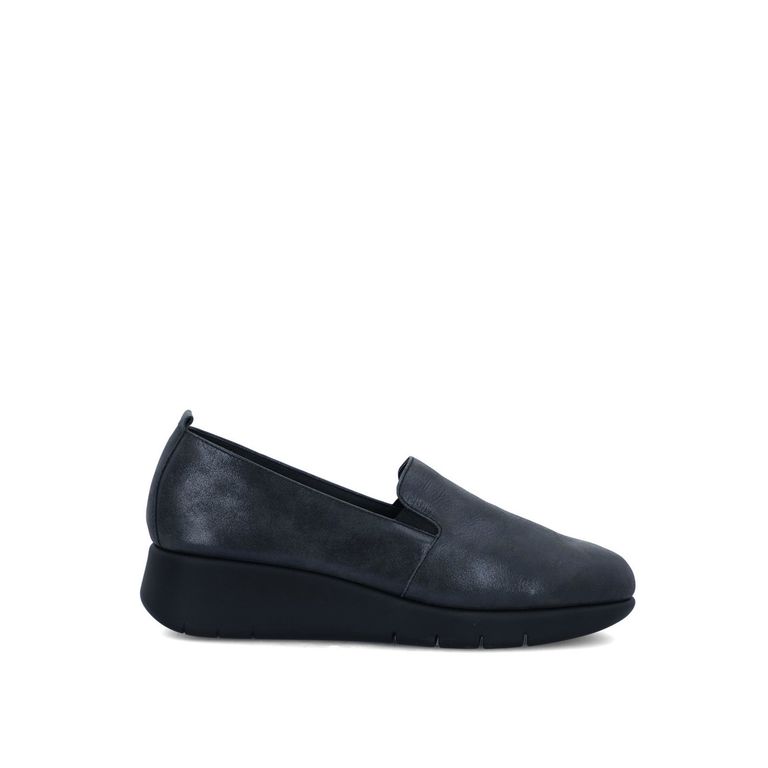Slip On Cuero Mujer Judita Metalizado