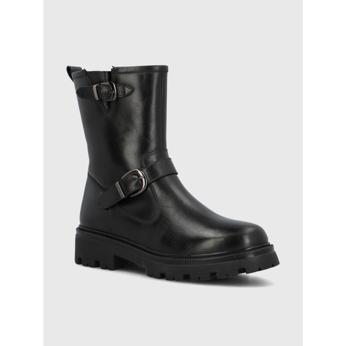 HUSH PUPPIES - Botin Cuero Mujer Bunda Negro HUSH PUPPIES