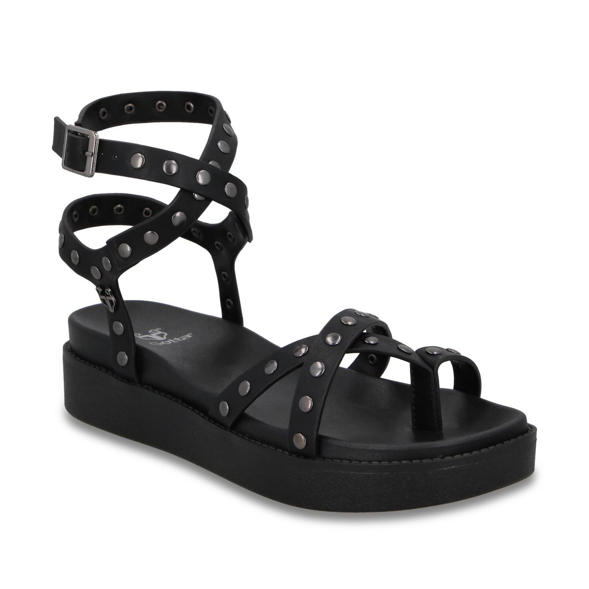 GOTTA - Sandalia Plataforma Negra Mujer 64170