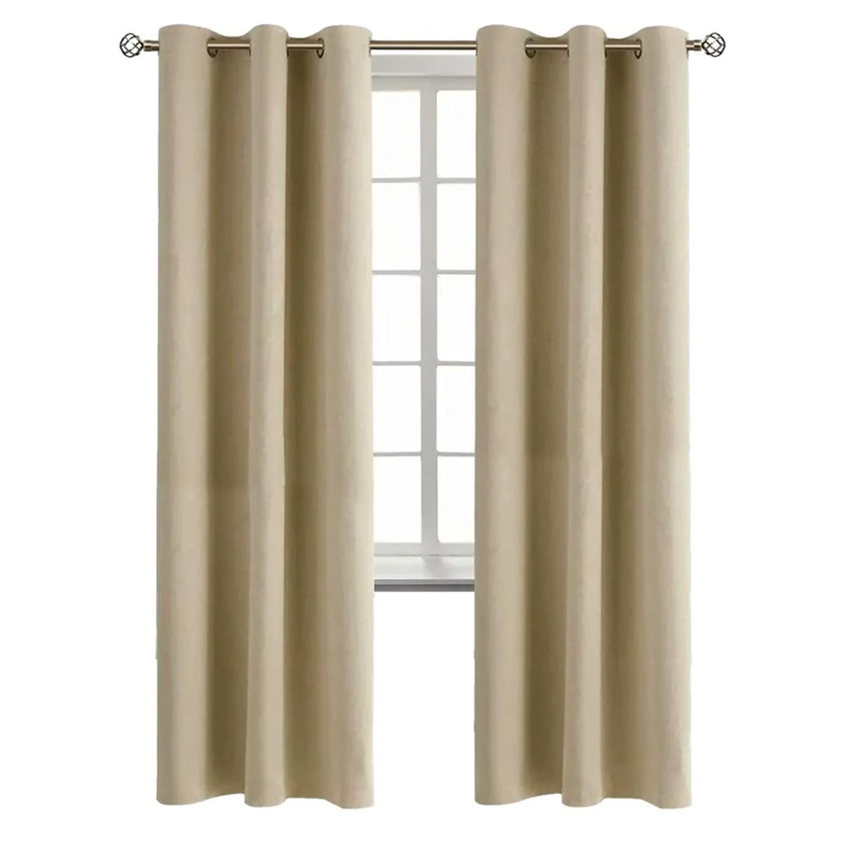 OKAY - Cortinas Bumbu Liso Hogar 2 Paños 140x220 Cm