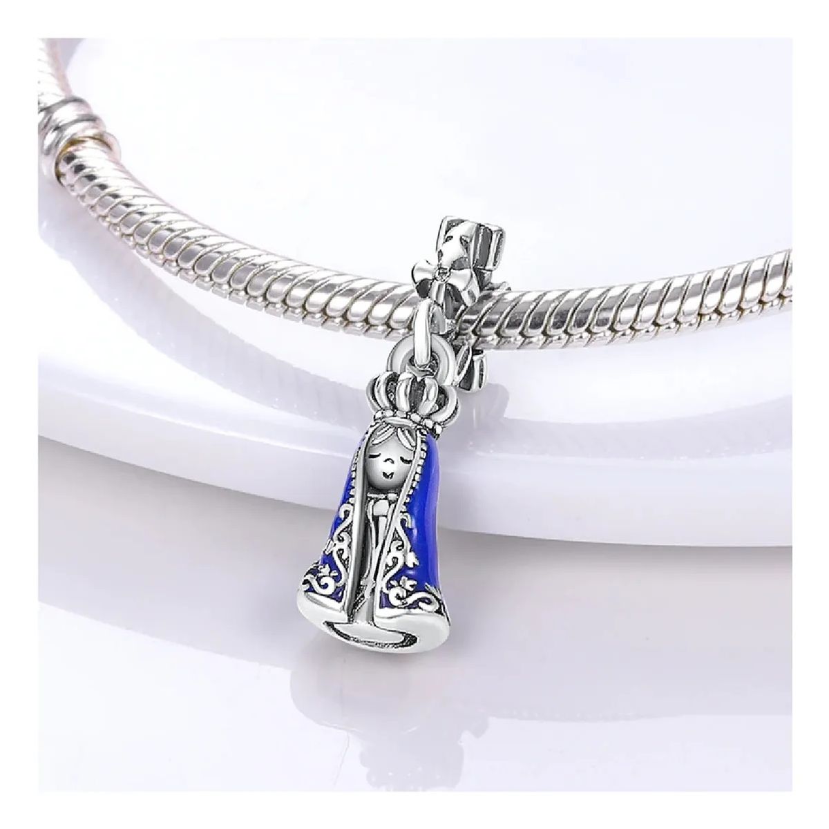 LK LUKSO - Charm Virgen María Manto Azul en Plata 925