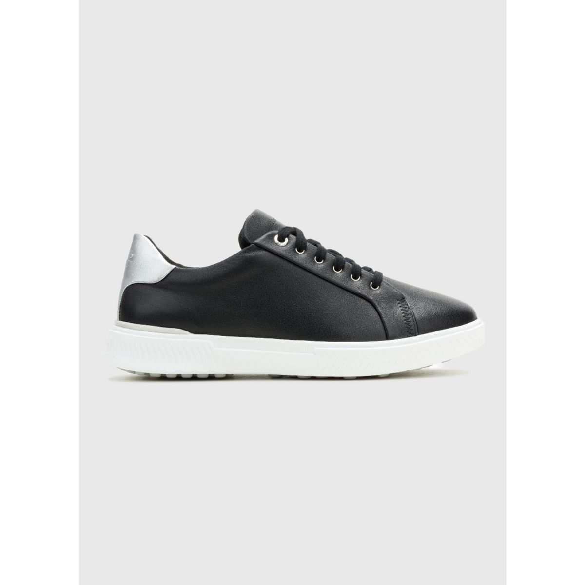 HUSH PUPPIES - Zapatilla Cuero Mujer Mae Laceup Negra HUSH PUPPIES