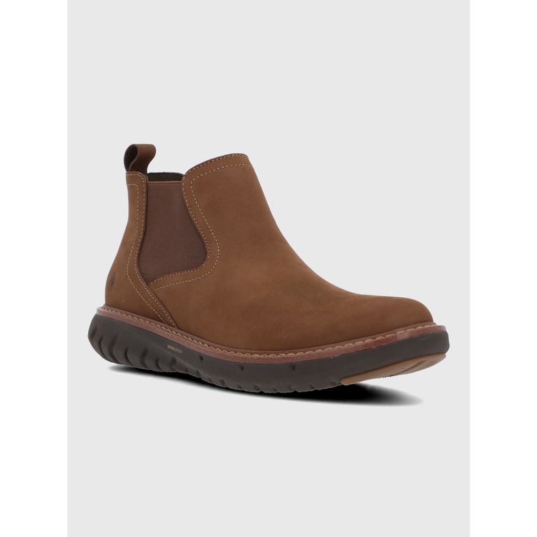 Botin Cuero Hombre Smart Chelsea Café