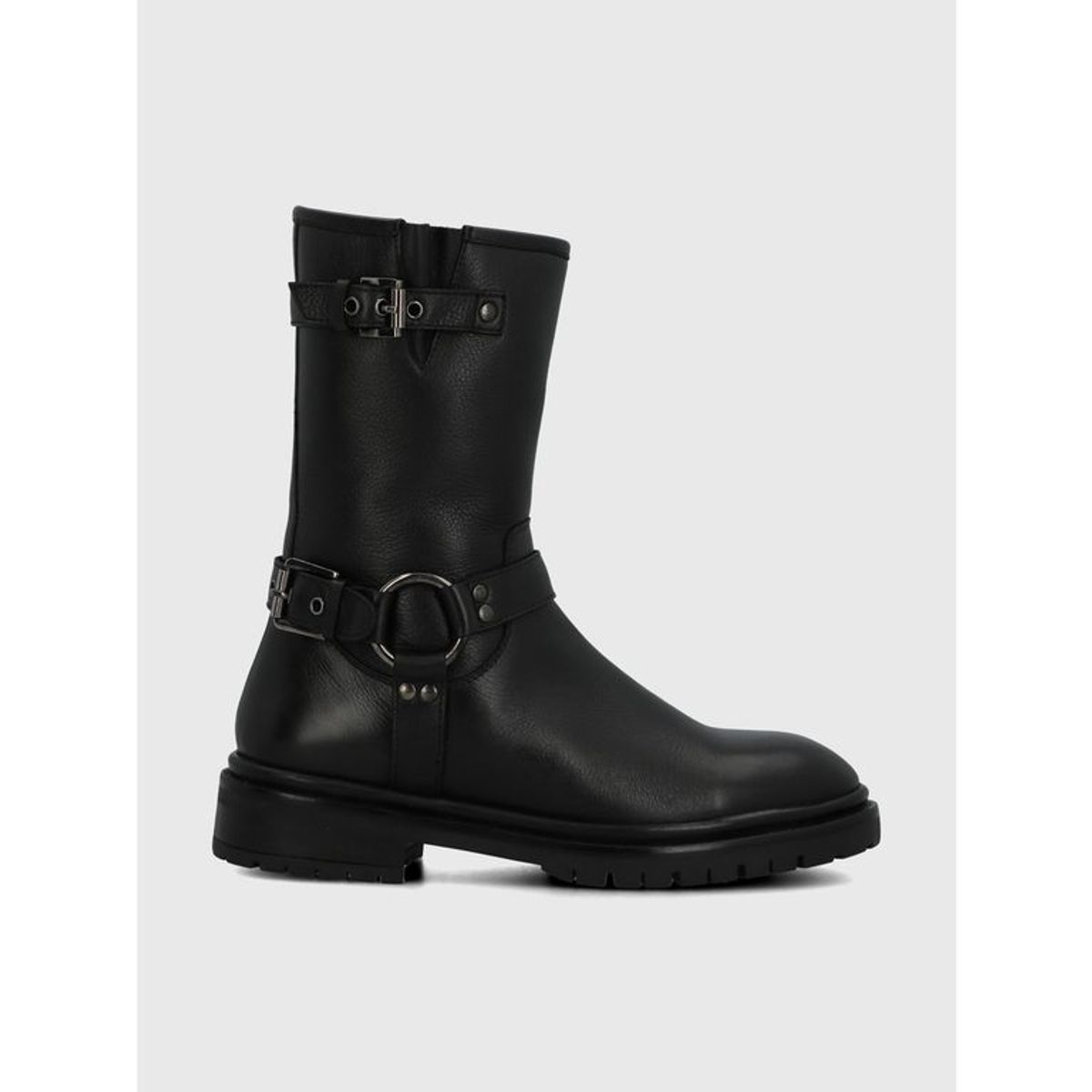 HUSH PUPPIES - Bota Cuero Mujer Ribek Negra HUSH PUPPIES