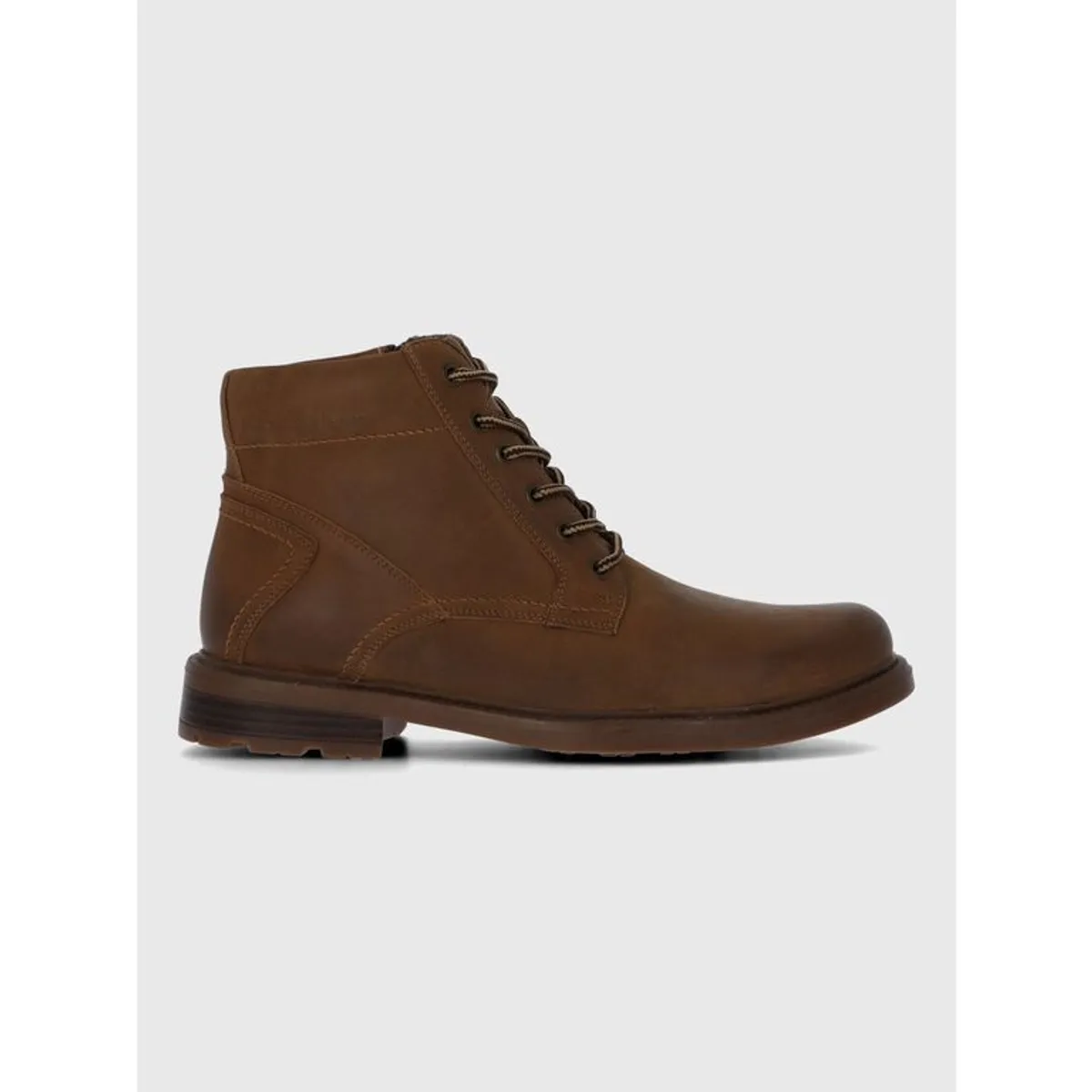 HUSH PUPPIES - Botin Cuero Hombre Quero Café HUSH PUPPIES