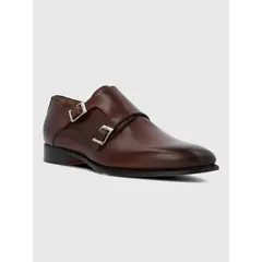 HUSH PUPPIES - Zapato Italiano Cuero Gelto Café