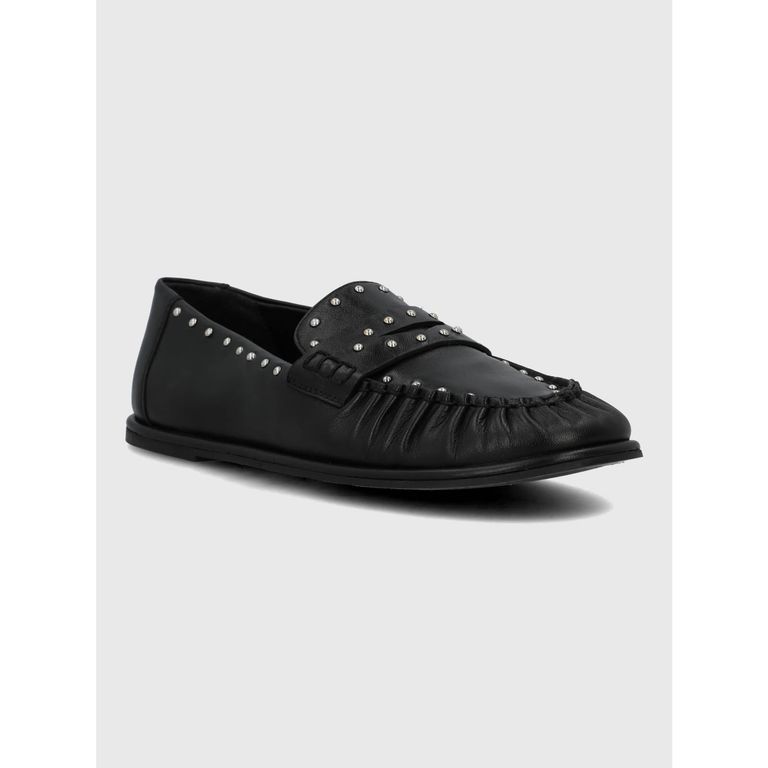 Mocasin Cuero Mujer Ninna Negro