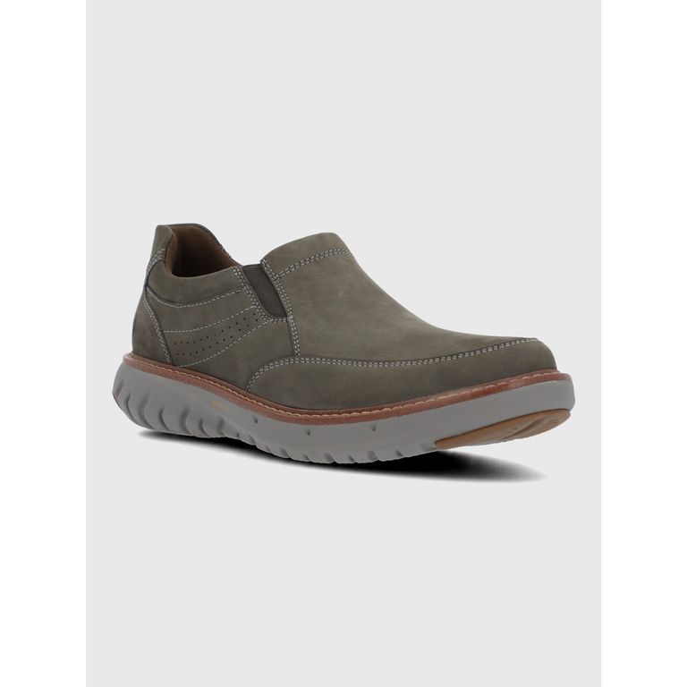 Slip On Cuero Hombre Smart Slop Grey