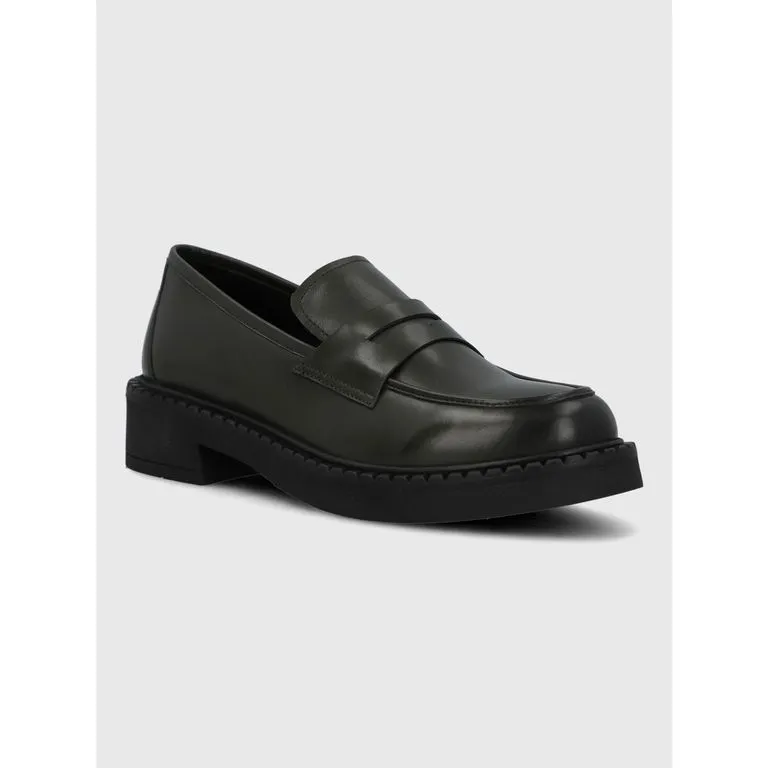 Mocasin Cuero Mujer Ruberta Verde