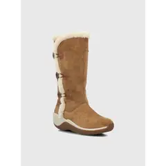 HUSH PUPPIES - Bota Cuero Mujer Alove Button Café