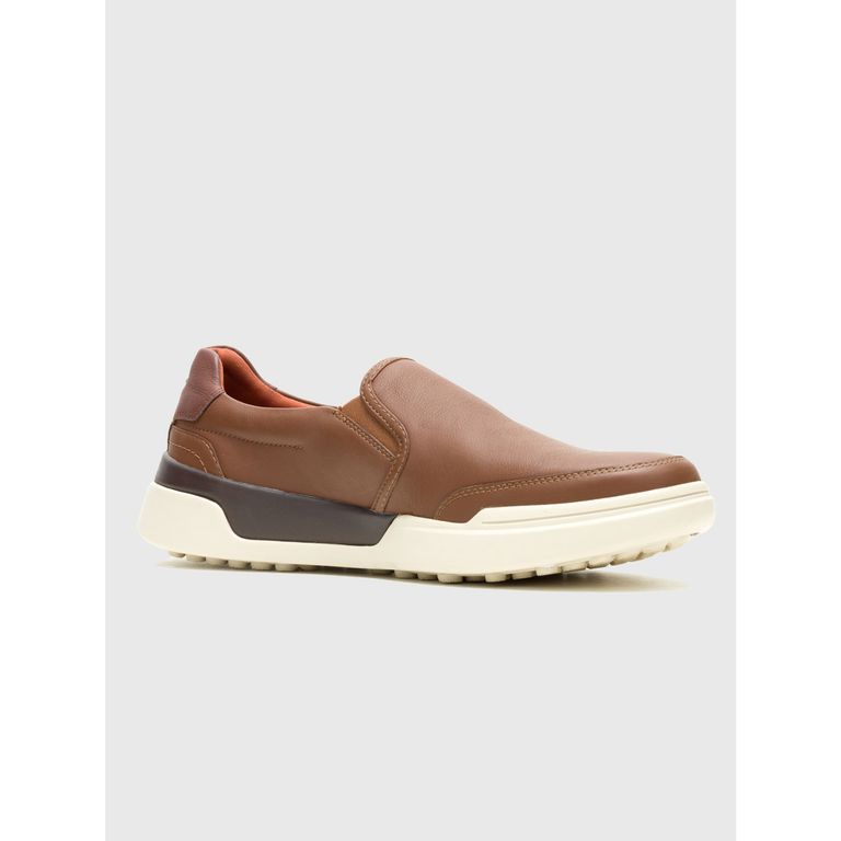 Slip On Cuero Hombre Wes Café